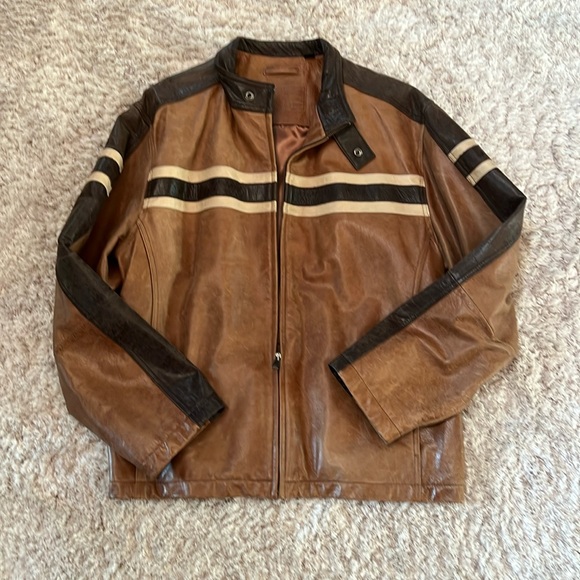 AMAZING! Vintage Distressed Genuine Leather - Picture 1 of 10